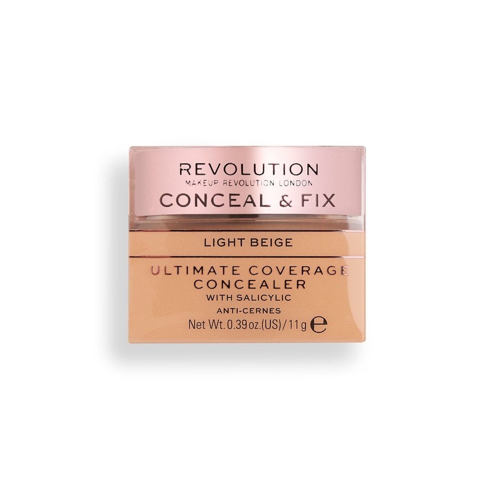 Makeup Revolution Conceal and Fix Ultimate Coverage Concealer in Light Beige.